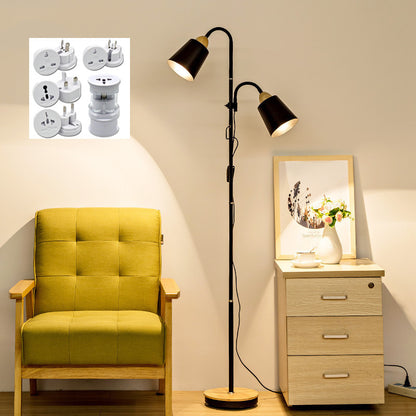 Doppelköpfige Stehlampe für Wohnzimmer Schlafzimmer Nachttisch