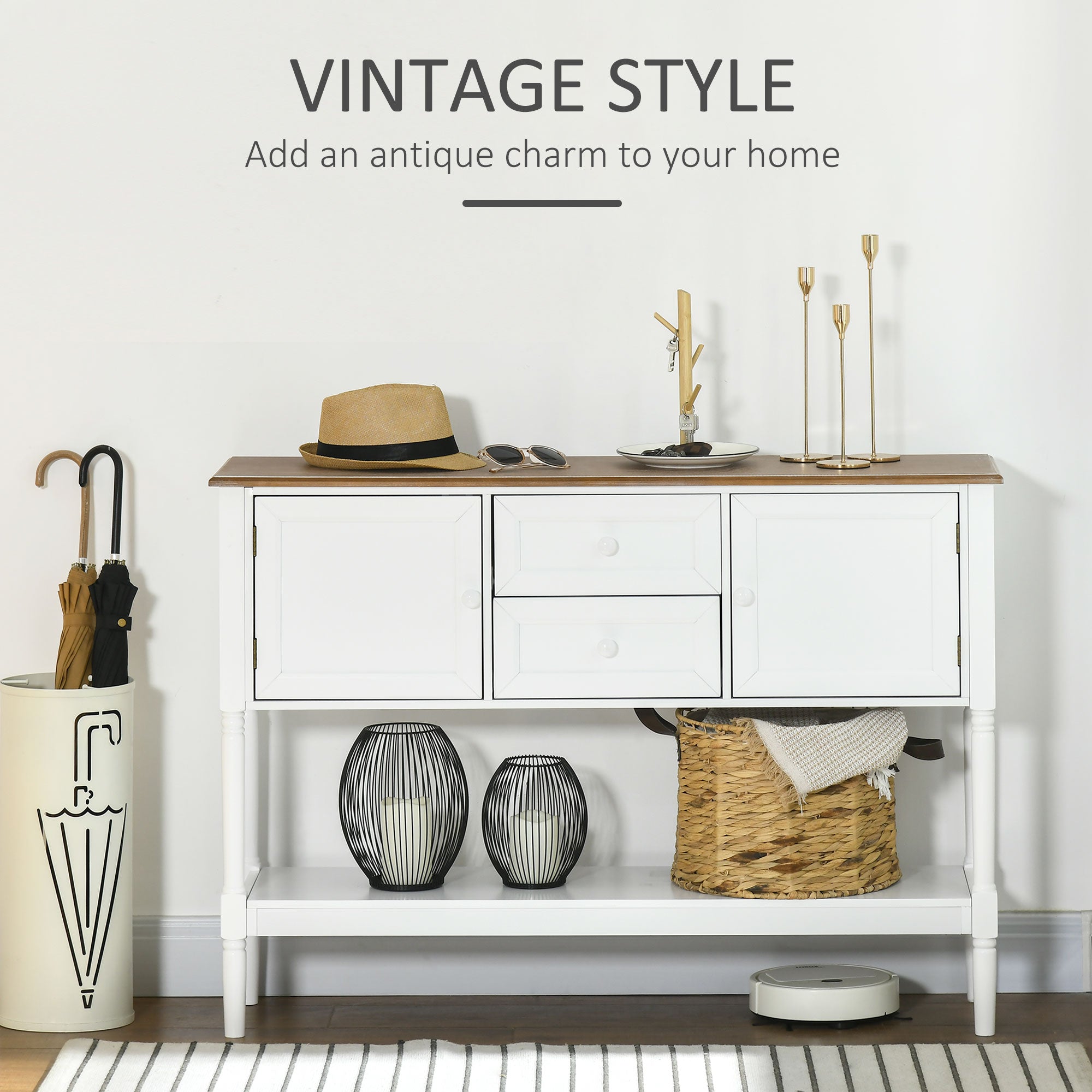 Retro Wood Console Table