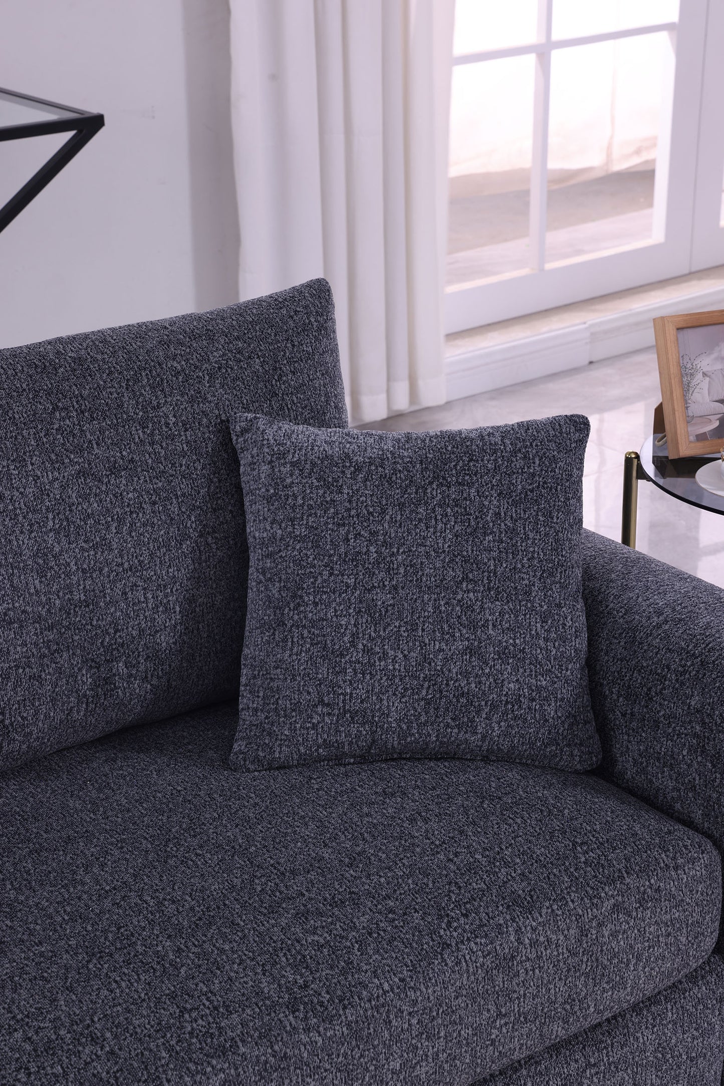 Modernes minimalistisches bequemes Stoff-GRAU-Sofa