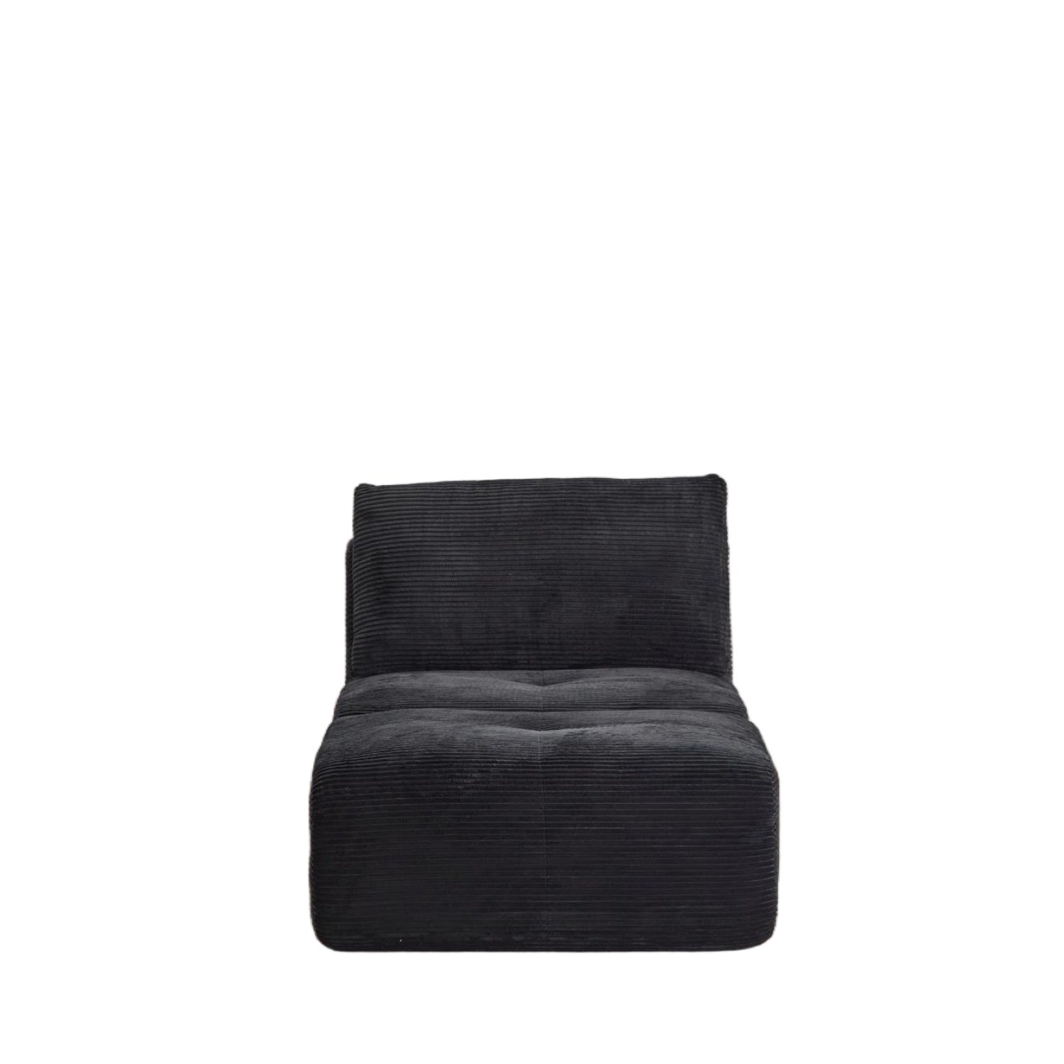 Black Corduroy Chaise Sofa