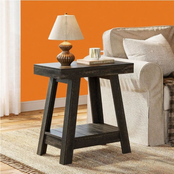 Grey Farmhouse End Table