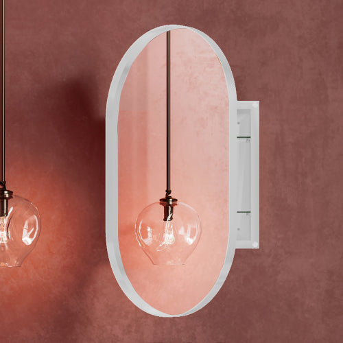 Metal Oval Wall Cabinet
