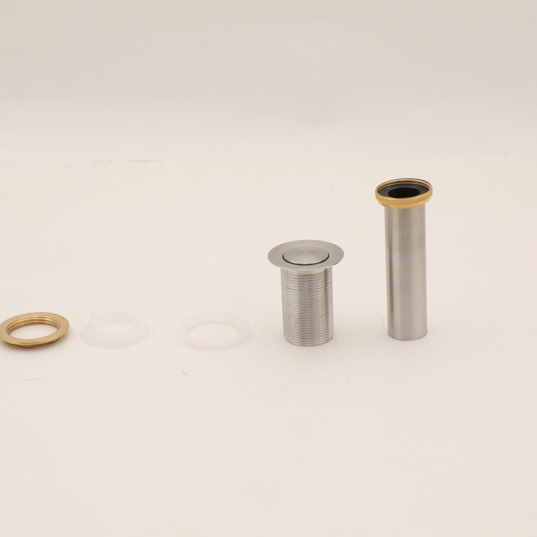 Gebürsteter Nickel-Edelstahl-Unterbauspülbecken für das Badezimmer mit Auslöseverschluss, leicht zu reinigen, langlebig, geräuschdämpfend