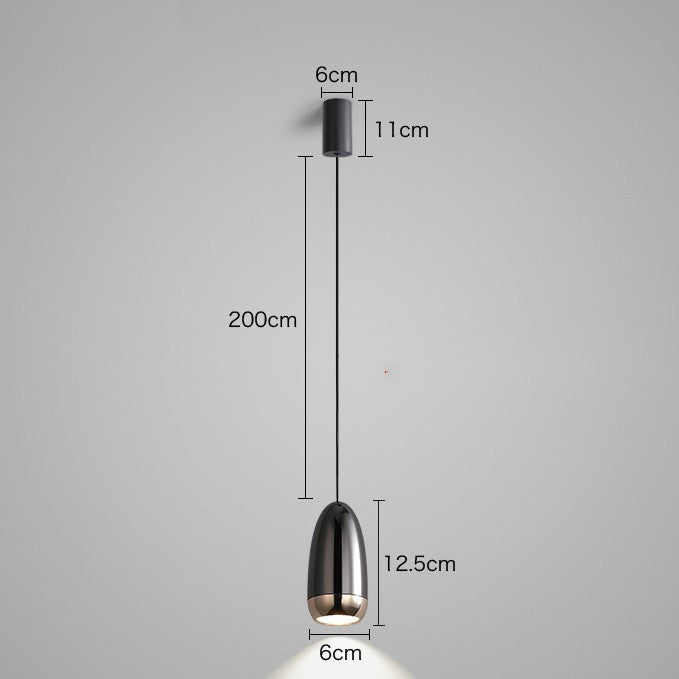 Netzberühmte Kleine Kronleuchter LED Kreativer Kugellampenkopf Nachttisch-Hänge-Drahtlampe