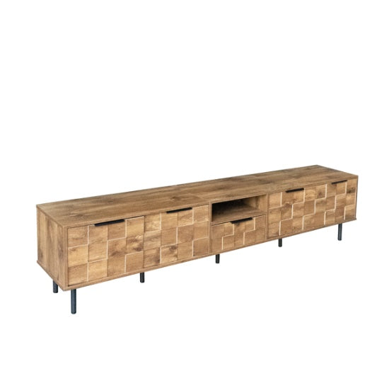 TV-Ständer 78 für 85 75 65 Zoll Fernseher, TV-Konsolen für das Wohnzimmer, Unterhaltungszentrum Holz TV-Medien mit Stauraum