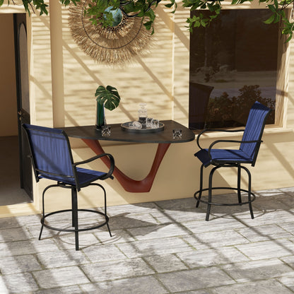 Outdoor-Barhocker-Set aus 2 Stück