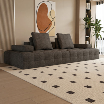 Sofa-Couch für das Wohnzimmer, modernes Zweiersofa mit extra tiefen Sitzflächen, bequemen Armlehnen, Sofas für Wohnzimmer, Apartment-Lounge, einfache Montage, Grau