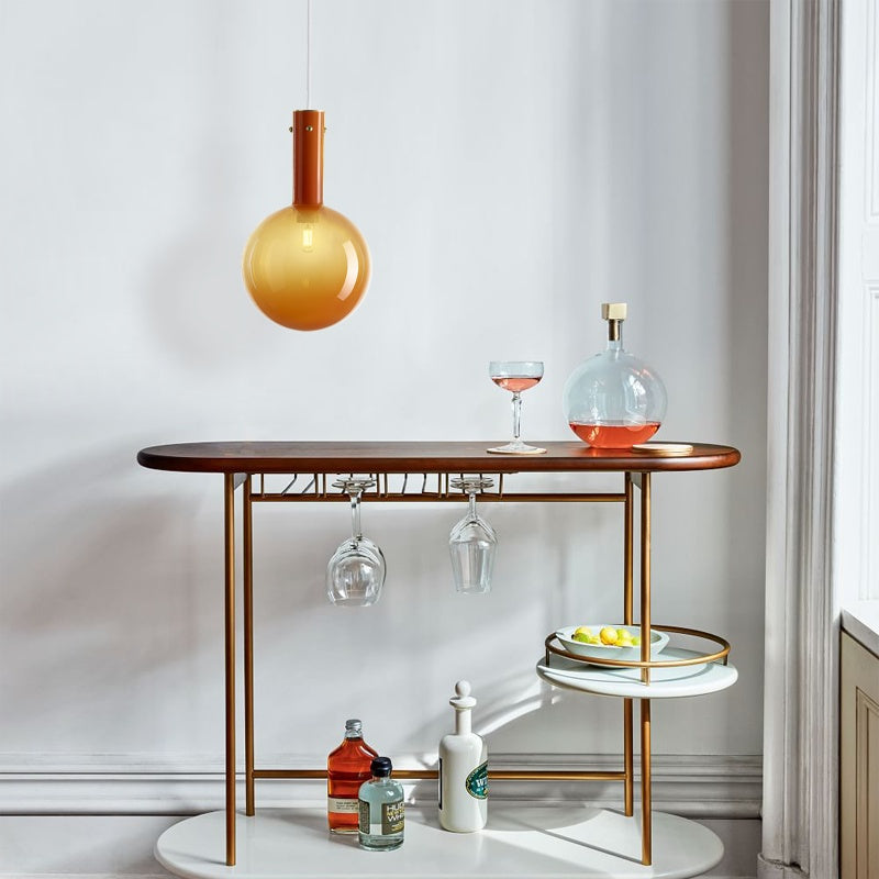 Einzelköpfige Glas-Nachttischleuchte für das Schlafzimmer