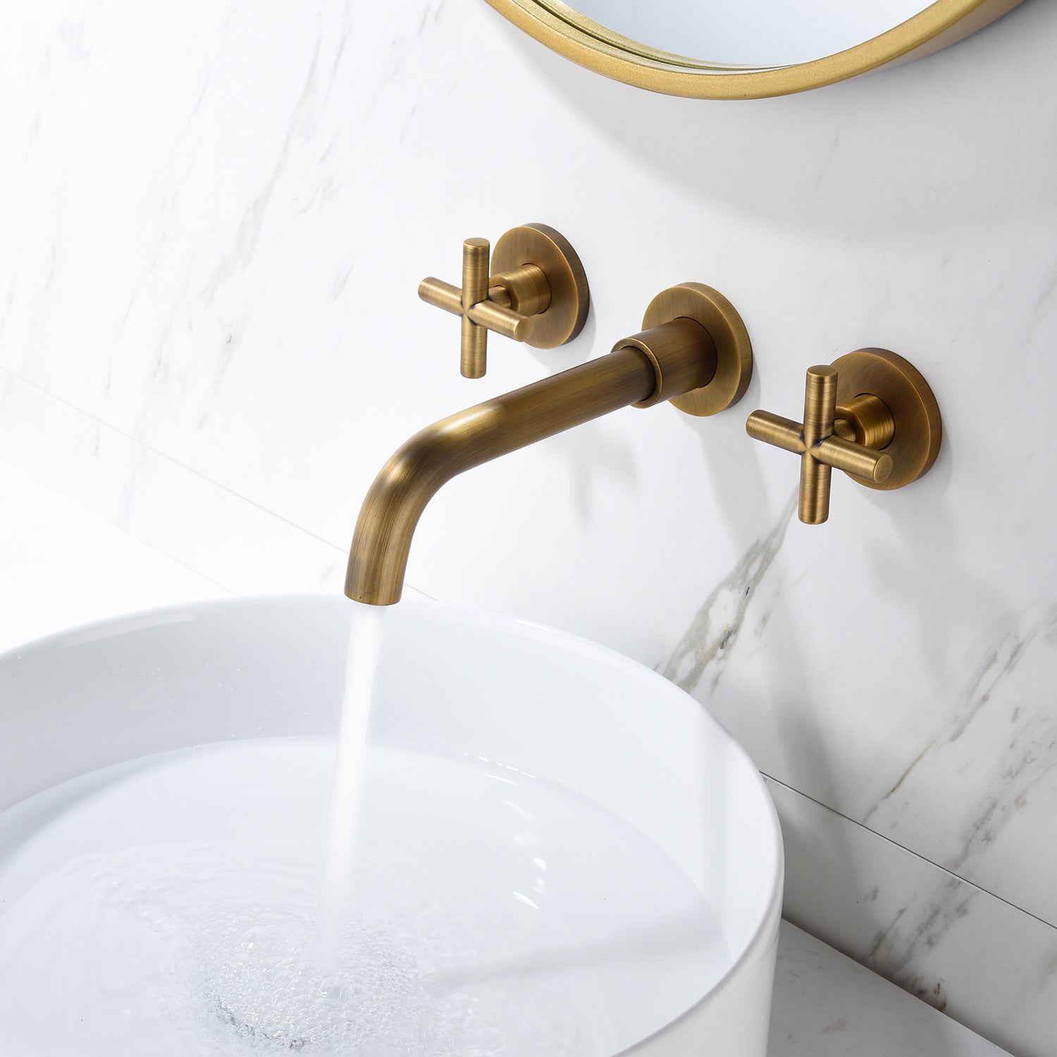 Wall-mounted Bathroom Faucet Sleek Modern Design
