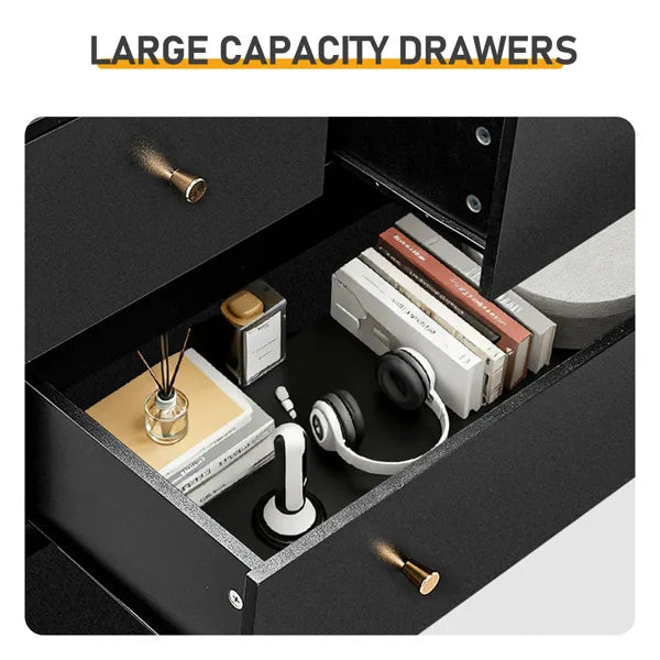 Black Matte Drawer Cabinet