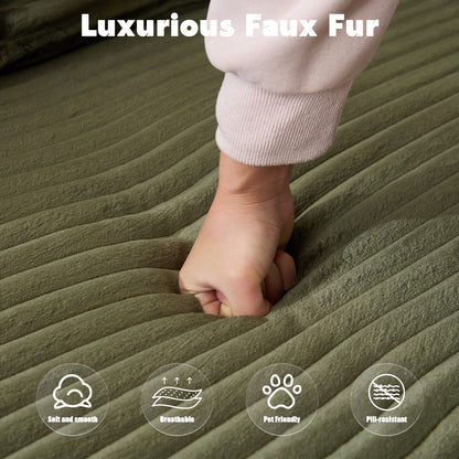 L-förmiges Kompressions-Sofabett mit Nesselstoff - Umwandelbare Ecksofa, ausklappbare Boden-Couch-Schlafplatz, platzsparende flanellartige Lounge für kleine Wohnungen, Wohnzimmer & Spielzimmer OHNE TUME