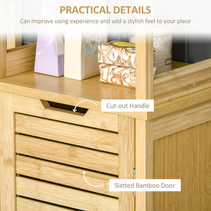 Badezimmereckschrank mit 3 Regalen und Schrank