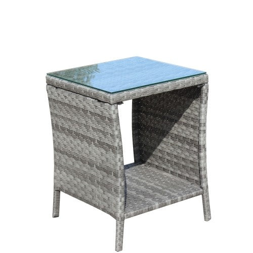 Grey Rattan Patio Table