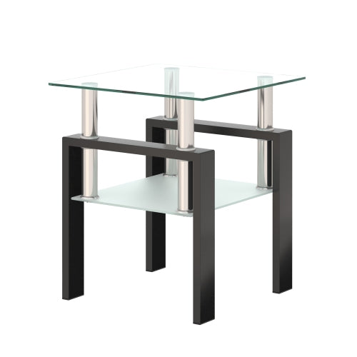 Transparent Black Glass Table