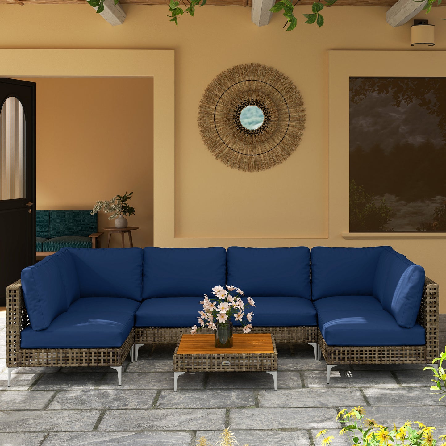 7-teiliges Patio-Möbel-Set