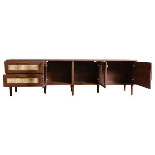 Rattan LED TV Console