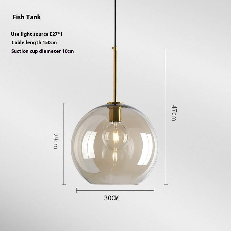 Kreativer Glasleuchter Retro Restaurant Nachttischlampe