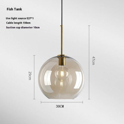 Kreativer Glasleuchter Retro Restaurant Nachttischlampe