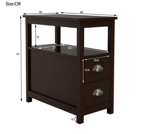 Compact Bedside Storage Table