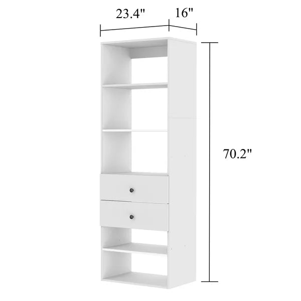Modulares Kleiderschranksystem: Moderne wandmontierte Kleiderschrankregale oder Einbausystem für Kleiderschränke, Regale und Ablagen, integrierte Kleideraufbewahrung für das Schlafzimmer