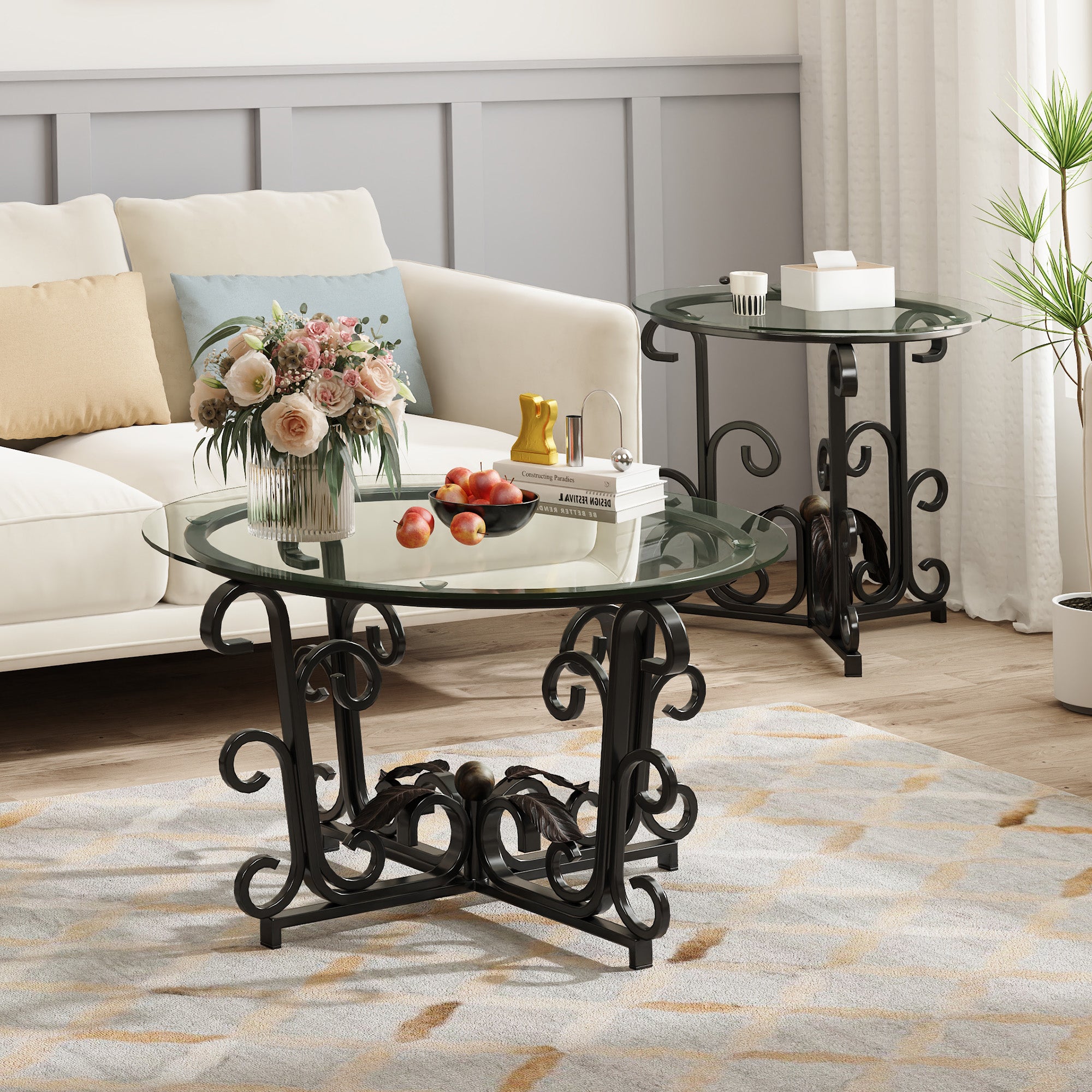 Sleek Glass Table Set