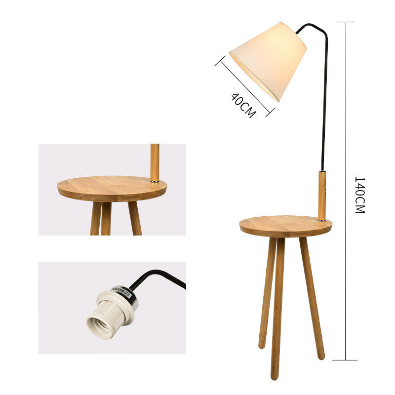 Moderne Minimalistische Wohnzimmer Vertikaler Holztisch Bodenscheinwerfer