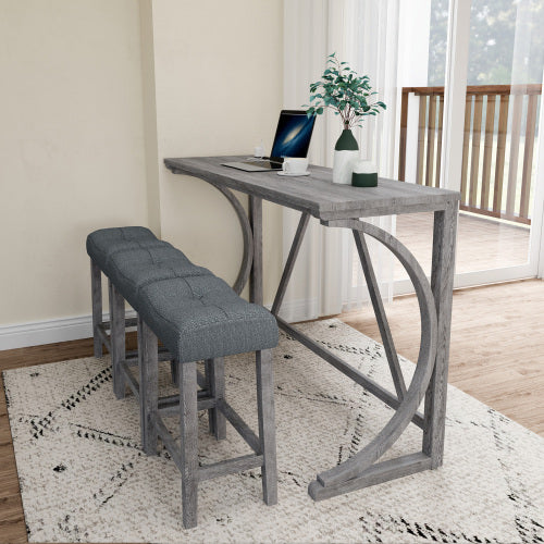Bartisch-Set mit Stromsteckdose, Bartisch- und Stuhl-Set für Wohnzimmer, Esszimmer, Spielzimmer