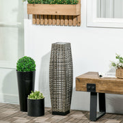 Wicker Solar Floor Lamp
