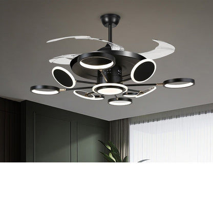 Nordische Deckenventilatoren mit LED-Licht und Fernbedienung für die Decke
