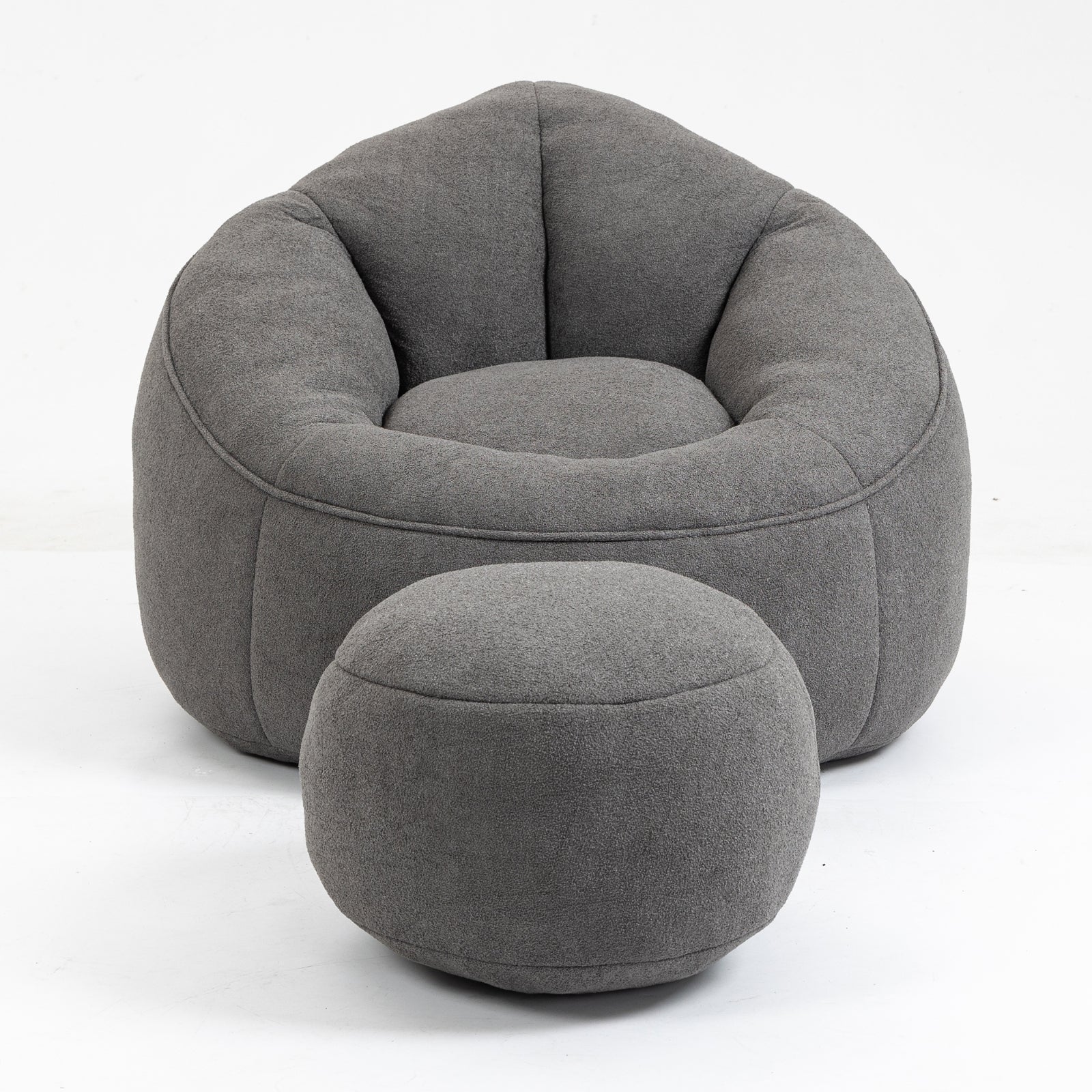 Gray Foam Bean Bag