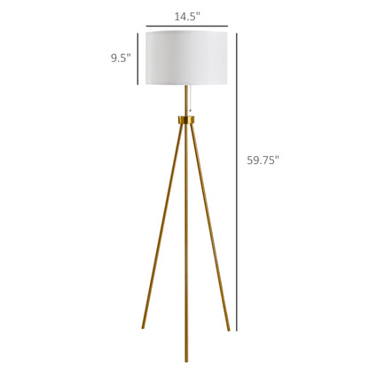 59.75" Tripod Floor Lamp with Pull Chain Standing