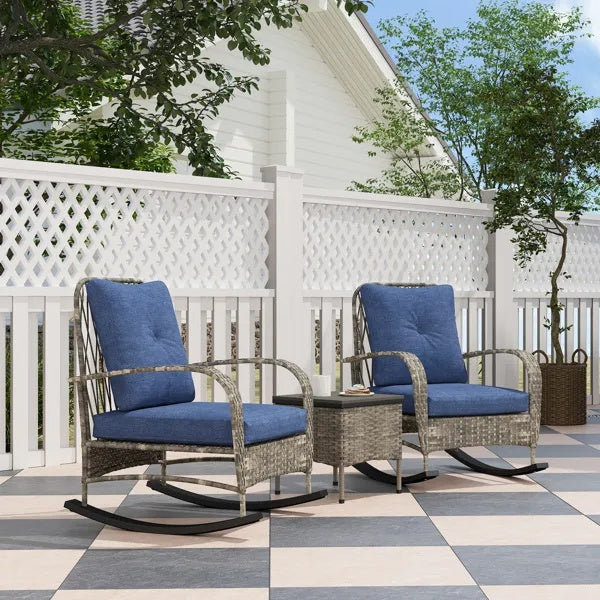 Rattan-Liegestuhl, Korbmöbel-Set für die Terrasse