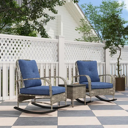 Rattan-Liegestuhl, Korbmöbel-Set für die Terrasse