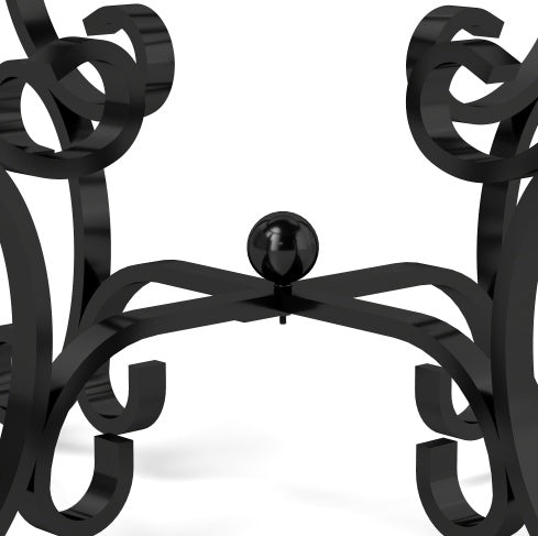 Glass Round Coffee Table Black Tempered Set