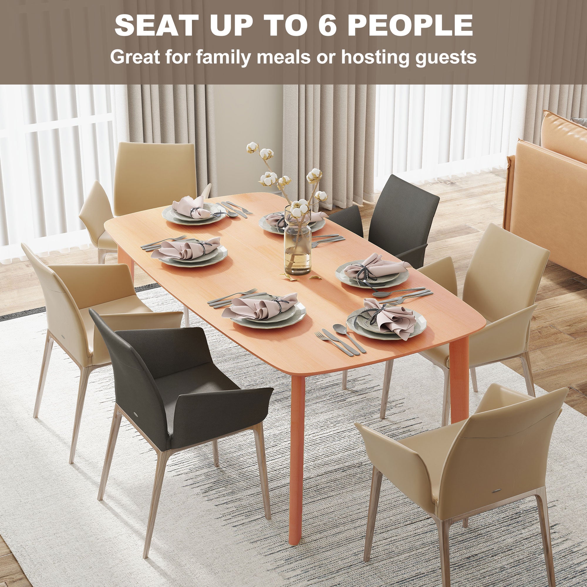 Natural Pine Rectangular Table