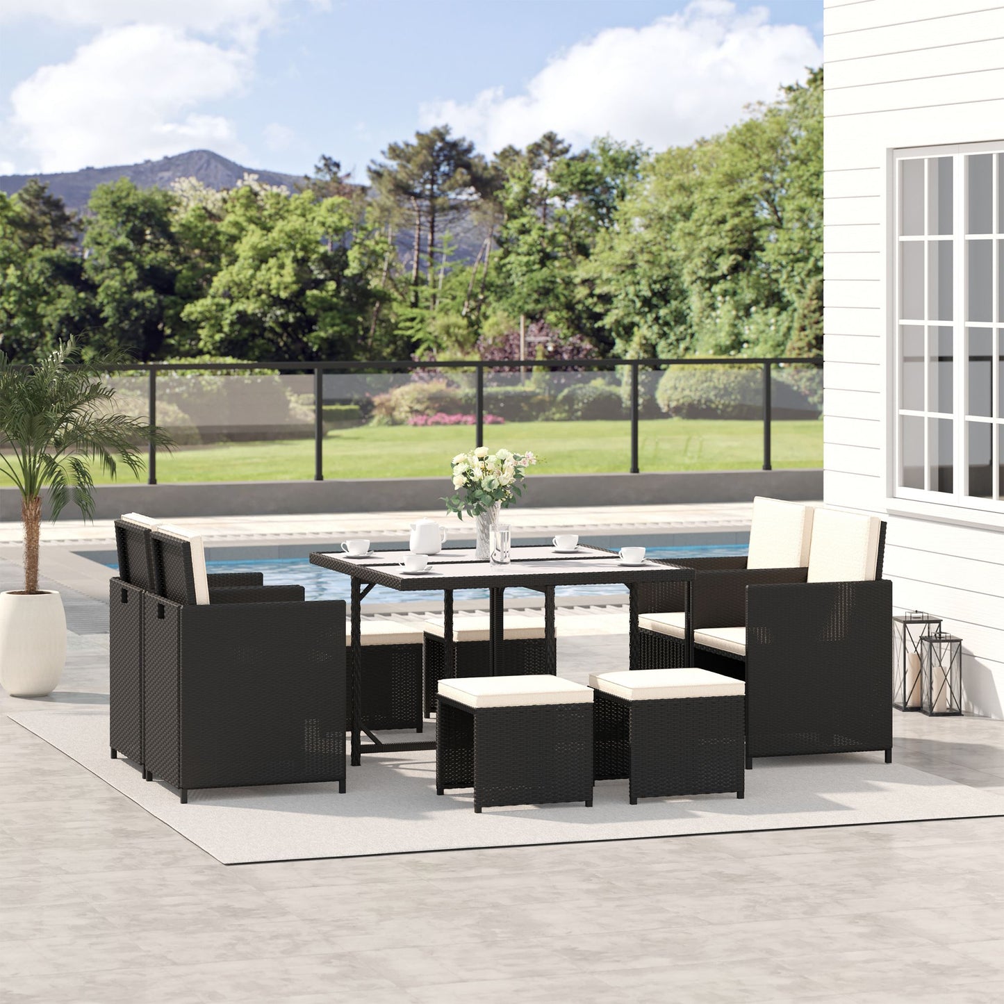 9-teiliges Outdoor-Essset für 8 Personen