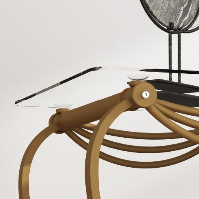 Gold Glass Coffee Table