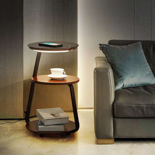 Nordisches minimalistisches Stehlampe mit drahtlosem Ladegerät