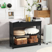 Walnut Wide Console Table