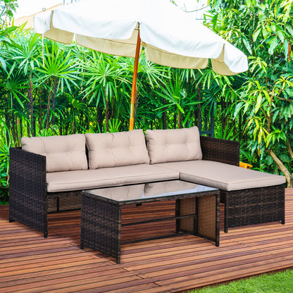 3-teiliges Terrassenmöbel-Set