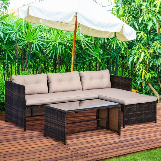 3-teiliges Terrassenmöbel-Set