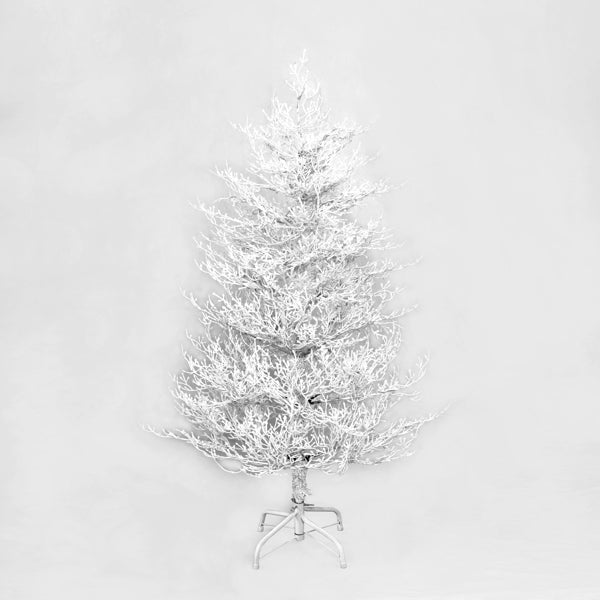 4FT Vorbeleuchteter Aspen-Fir-Künstlicher Weihnachtsbaum, Scharnierter Weihnachtsbaum mit 280 Schnee-bestäubten Astspitzen, 230 Warmweißen LED-Lichtern, Feiertags-Korallen-Weihnachtsbaum für Zuhause und Party