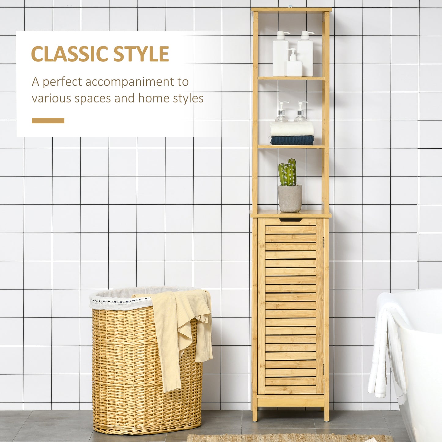 Badezimmereckschrank mit 3 Regalen und Schrank