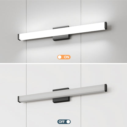 Badezimmer-Waschbeckenleuchte Schwarz - 33 Zoll moderne Waschbeckenleuchten für Badezimmer - 18W LED Badeleuchten über dem Spiegel Kühles Weißlicht 6000K