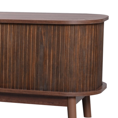 Rattan-Fernsehtisch für Fernseher bis 75 Zoll, modernes Bauernhaus-Medienkonsole, Unterhaltungszentrum mit massiven Holzbeinen, TV-Schrank für das Wohnzimmer, Heimkino