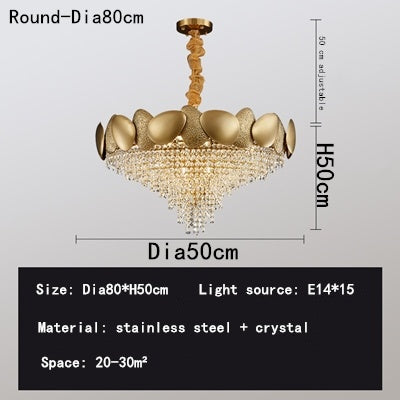 Crystal Stainless Steel Chandelier
