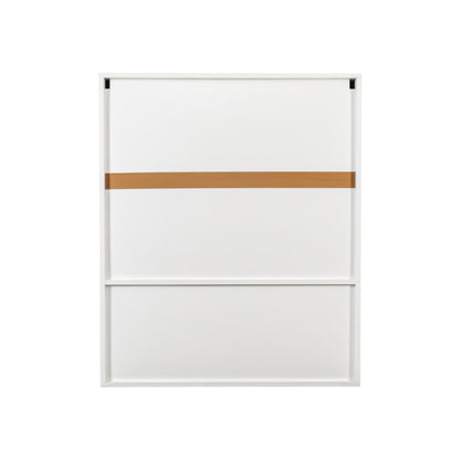 Badezimmerspiegelschrank - Zweitüriger Wand-Schrank Badezimmer-Waschbecken-Spiegelschrank mit Fach für Gesichtstücher und multifunktionalem Stauraumbereich