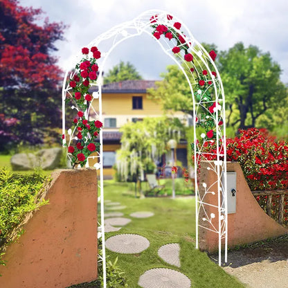Metall-Gartenbogen Freie Montage mit 8 Stilen Gartenlaube Rankhilfe für Kletterpflanzen Rosenbogen