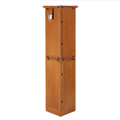 4-Tier 72 Corner Kitchen Pantry Storage Cabinet With 8 Doors Tall Storage Cabinet, Corner Cabinet And Adjustable Shelves, Home Farmhouse Bookshelf Cabinet For Bathroom, Living Room, Kitchen OAK