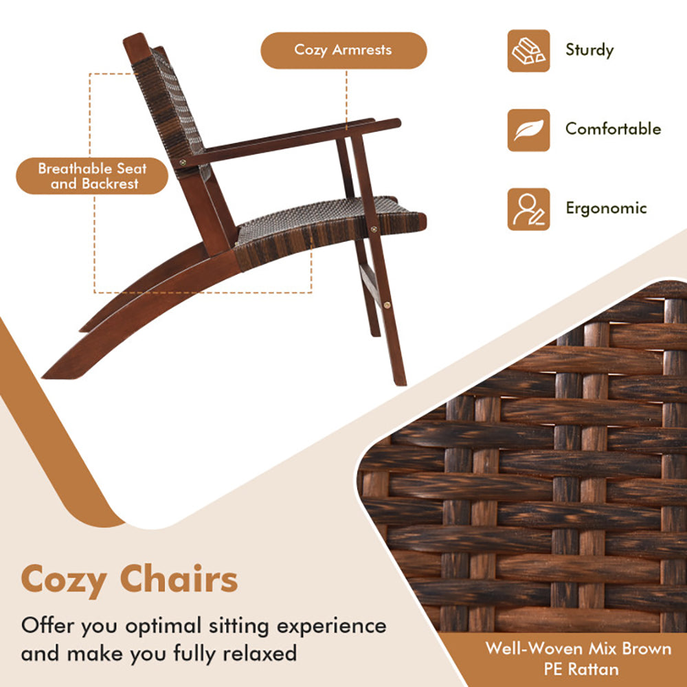 Wooden Patio Furniture Set Outdoor Relaxation
